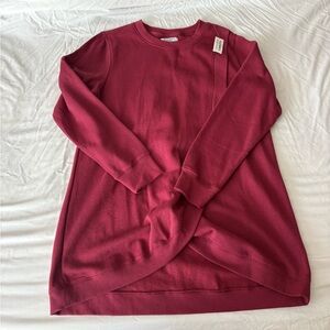 Burgundy Long Sleeve Maternity/Nursing Sweatshirt